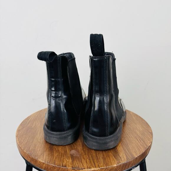 Dr Martens Aimelya Black And White Leather Chelsea Boots Women’s Size 7 - Picture 6 of 12